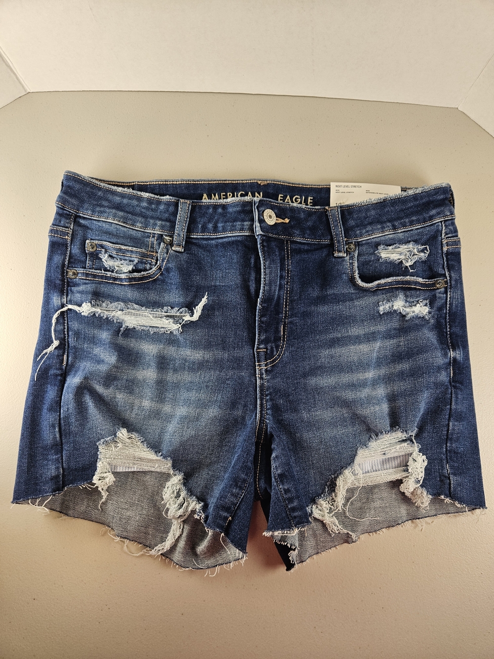 NWT American Eagle Outfitters 10 30w Low Rise Next Level Stretch Jean Shorts